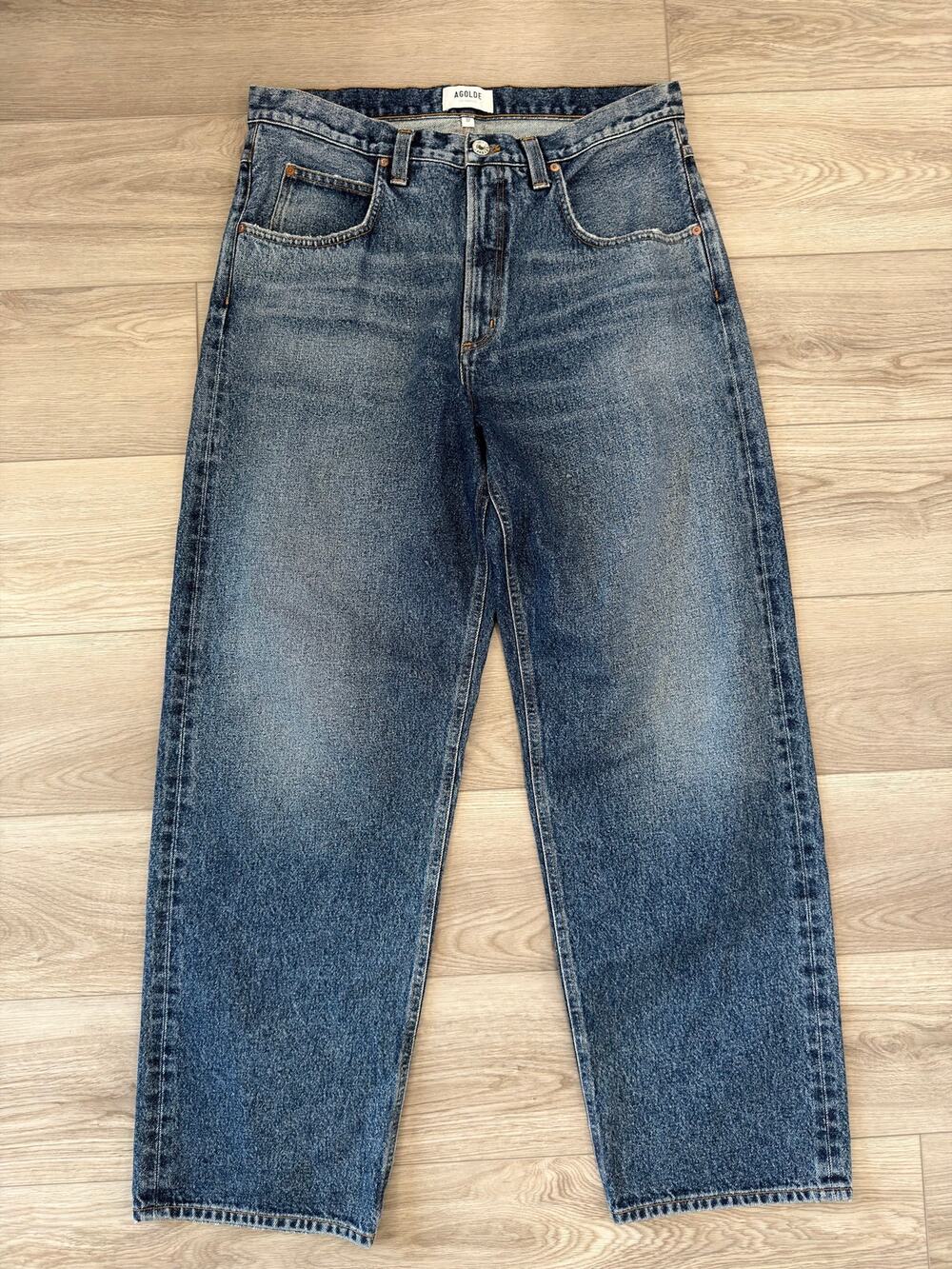 Agolde Men's Fusion Indigo Relaxed Casual Low Slung Cotton Jeans NWOT 32x32
